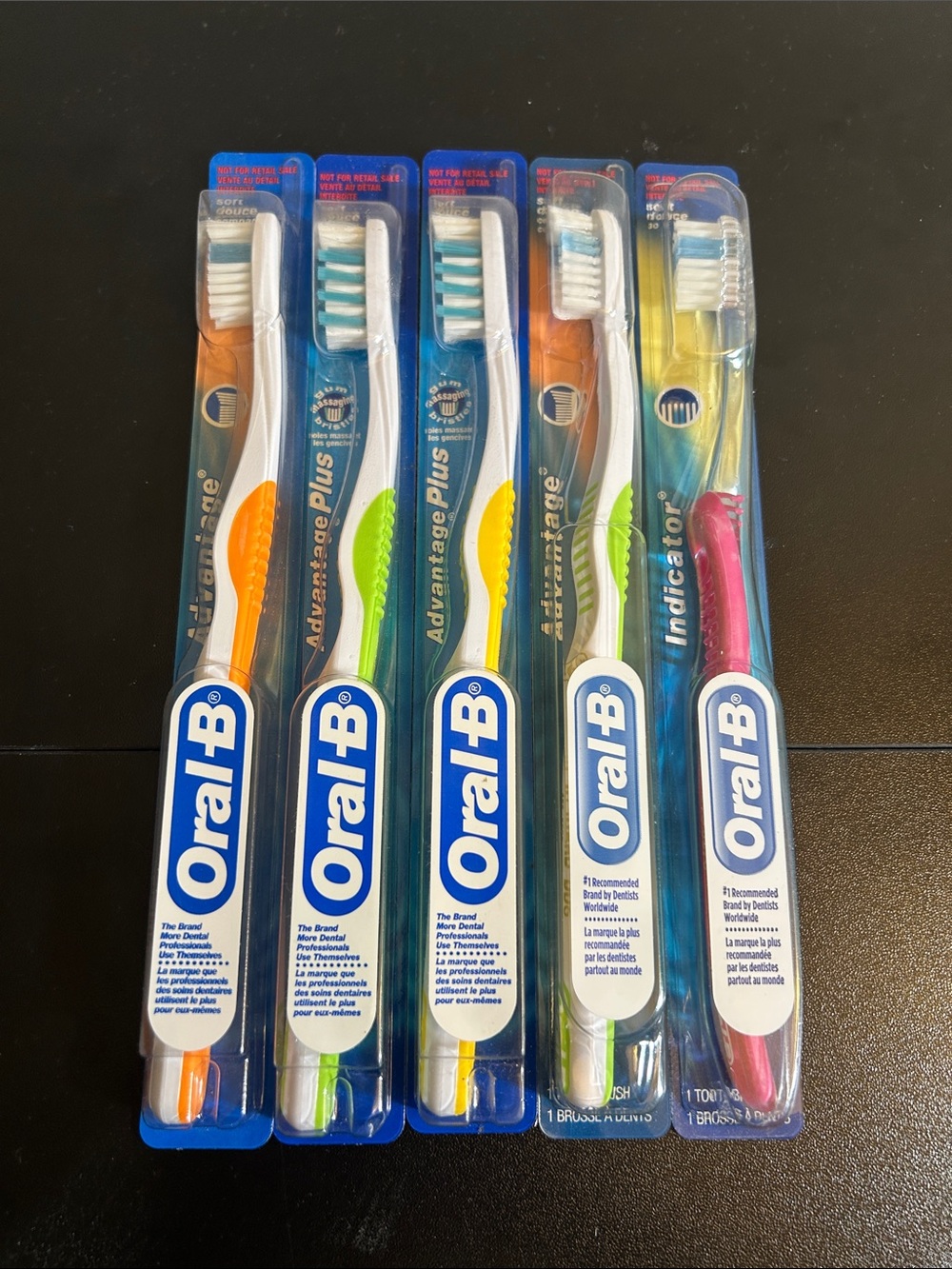 Oral-B Advantage Plus Toothbrushes - Multicolor Pack Soft Bristles Set of Five
